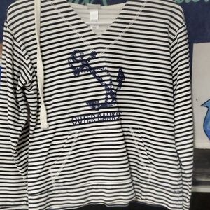 Striped Navy Anchor Sweatshirt